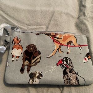 Vera Bradley ID holder zip ID case. Dog show pattern. Brand new with key ring